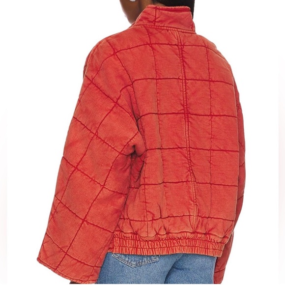 Dolman Quilted Knit Jacket MYRRH Red - Picture 4 of 8